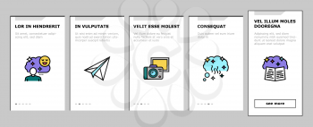 Nostalgia And Memory Onboarding Mobile App Page Screen Vector. Retro Music Cassette And Photo Camera Roll, Computer Diskette And Sandglass Illustrations