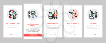 Fertilization Treat Onboarding Mobile App Page Screen Vector. Fertilization Help And Consultation, Analysis And Medicaments, Ovulation And Freezing Sperm Illustrations