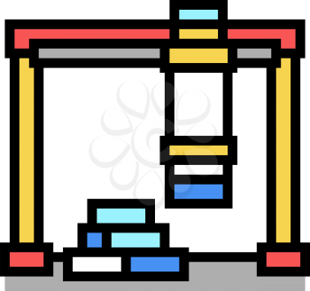 loader crane port color icon vector. loader crane port sign. isolated symbol illustration