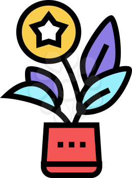 growth bonus color icon vector. growth bonus sign. isolated symbol illustration