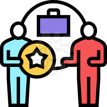 business bonus color icon vector. business bonus sign. isolated symbol illustration