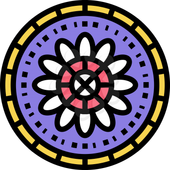 boho astrological color icon vector. boho astrological sign. isolated symbol illustration