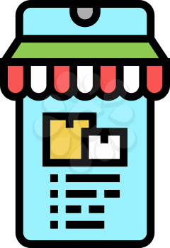 delivery shop department color icon vector. delivery shop department sign. isolated symbol illustration