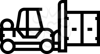 loader port line icon vector. loader port sign. isolated contour symbol black illustration