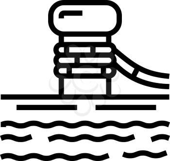 mooring bollard port line icon vector. mooring bollard port sign. isolated contour symbol black illustration