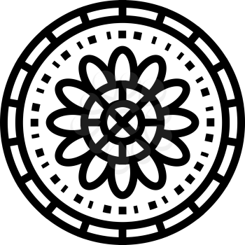 boho astrological line icon vector. boho astrological sign. isolated contour symbol black illustration