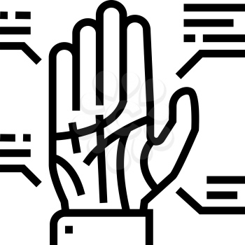 palmistry astrological line icon vector. palmistry astrological sign. isolated contour symbol black illustration