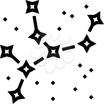 constellation astrological line icon vector. constellation astrological sign. isolated contour symbol black illustration