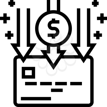 enrollment card line icon vector. enrollment card sign. isolated contour symbol black illustration