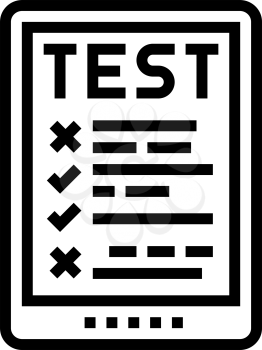 online test line icon vector. online test sign. isolated contour symbol black illustration