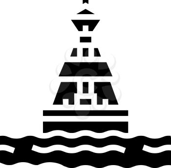 crane port glyph icon vector. crane port sign. isolated contour symbol black illustration