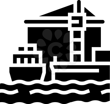 container stack port glyph icon vector. container stack port sign. isolated contour symbol black illustration