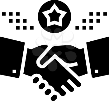 deal bonus glyph icon vector. deal bonus sign. isolated contour symbol black illustration