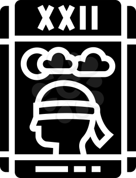 tarot cards astrological glyph icon vector. tarot cards astrological sign. isolated contour symbol black illustration