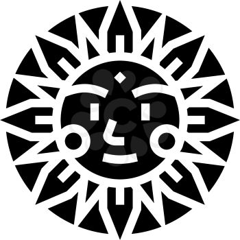 sun occult symbol glyph icon vector. sun occult symbol sign. isolated contour symbol black illustration