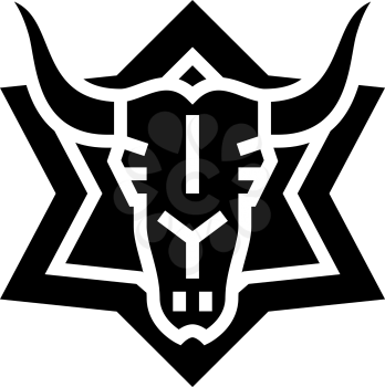 skull astrological glyph icon vector. skull astrological sign. isolated contour symbol black illustration