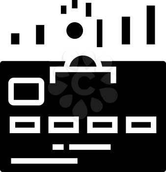 cumulative card glyph icon vector. cumulative card sign. isolated contour symbol black illustration
