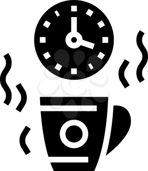 coffee break forum glyph icon vector. coffee break forum sign. isolated contour symbol black illustration