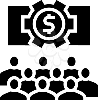 communication process on forum glyph icon vector. communication process on forum sign. isolated contour symbol black illustration