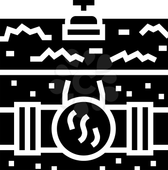 gas communication land glyph icon vector. gas communication land sign. isolated contour symbol black illustration