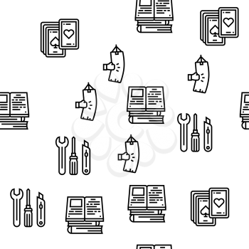 Mens Leisure Time Collection Icons Set Vector. Video Games Phone App And Watch Movie, Smoke Hookah And Pipe, Drink Beer And Play Cards Mens Leisure Black Contour Illustrations