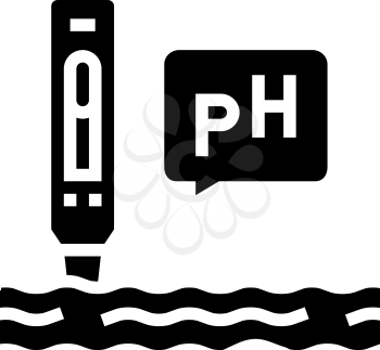 ph water glyph icon vector. ph water sign. isolated contour symbol black illustration