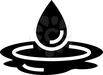 drop water glyph icon vector. drop water sign. isolated contour symbol black illustration