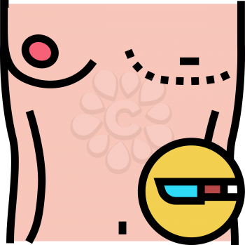 breast gynecomastia disease color icon vector. breast gynecomastia disease sign. isolated symbol illustration