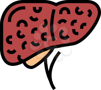 liver cirrhosis disease color icon vector. liver cirrhosis disease sign. isolated symbol illustration