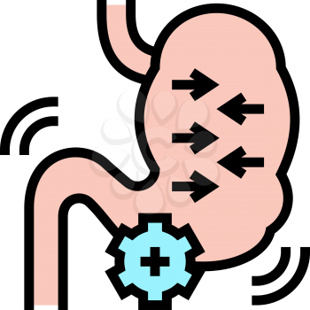 narrowing of stomach bariatric color icon vector. narrowing of stomach bariatric sign. isolated symbol illustration