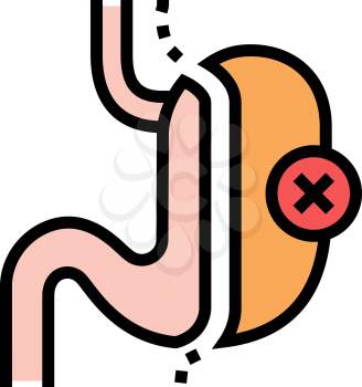 sleeve resection bariatric color icon vector. sleeve resection bariatric sign. isolated symbol illustration