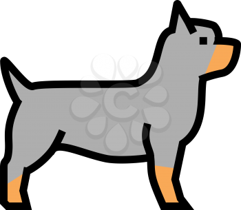 yorkshire terrier dog color icon vector. yorkshire terrier dog sign. isolated symbol illustration