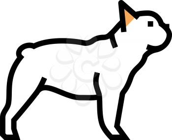 french bulldog dog color icon vector. french bulldog dog sign. isolated symbol illustration