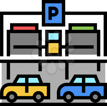 equipment parking color icon vector. equipment parking sign. isolated symbol illustration