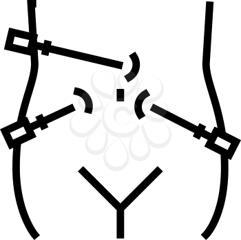 laparoscopy bariatric line icon vector. laparoscopy bariatric sign. isolated contour symbol black illustration