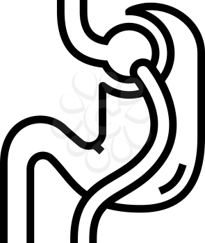 lacing bariatric line icon vector. lacing bariatric sign. isolated contour symbol black illustration
