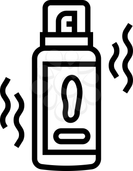 deodorant shoe care line icon vector. deodorant shoe care sign. isolated contour symbol black illustration