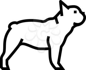 french bulldog dog line icon vector. french bulldog dog sign. isolated contour symbol black illustration