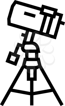 catadioptric planetarium line icon vector. catadioptric planetarium sign. isolated contour symbol black illustration