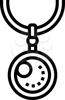 pendants jewellery line icon vector. pendants jewellery sign. isolated contour symbol black illustration