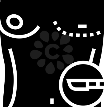 breast gynecomastia disease line icon vector. breast gynecomastia disease sign. isolated contour symbol black illustration
