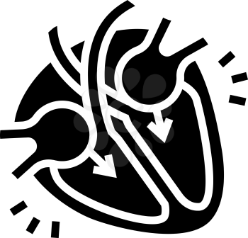 diastole disease line icon vector. diastole disease sign. isolated contour symbol black illustration