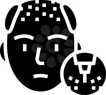 baldness disease line icon vector. baldness disease sign. isolated contour symbol black illustration