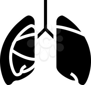 pneumothorax disease line icon vector. pneumothorax disease sign. isolated contour symbol black illustration