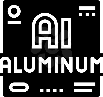 aluminium chemical material line icon vector. aluminium chemical material sign. isolated contour symbol black illustration