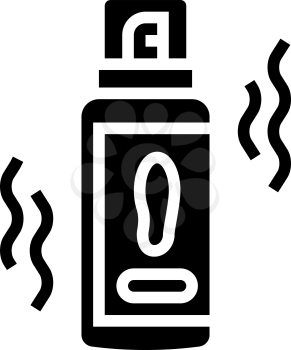 deodorant shoe care line icon vector. deodorant shoe care sign. isolated contour symbol black illustration