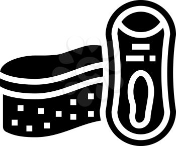 sponges shoe care line icon vector. sponges shoe care sign. isolated contour symbol black illustration