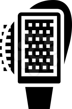 multifunctional brush shoe care line icon vector. multifunctional brush shoe care sign. isolated contour symbol black illustration