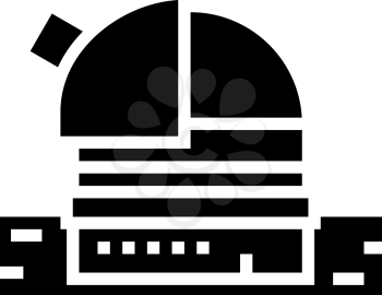 observatory planetarium line icon vector. observatory planetarium sign. isolated contour symbol black illustration