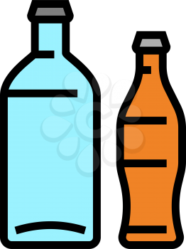 bottle glass production color icon vector. bottle glass production sign. isolated symbol illustration